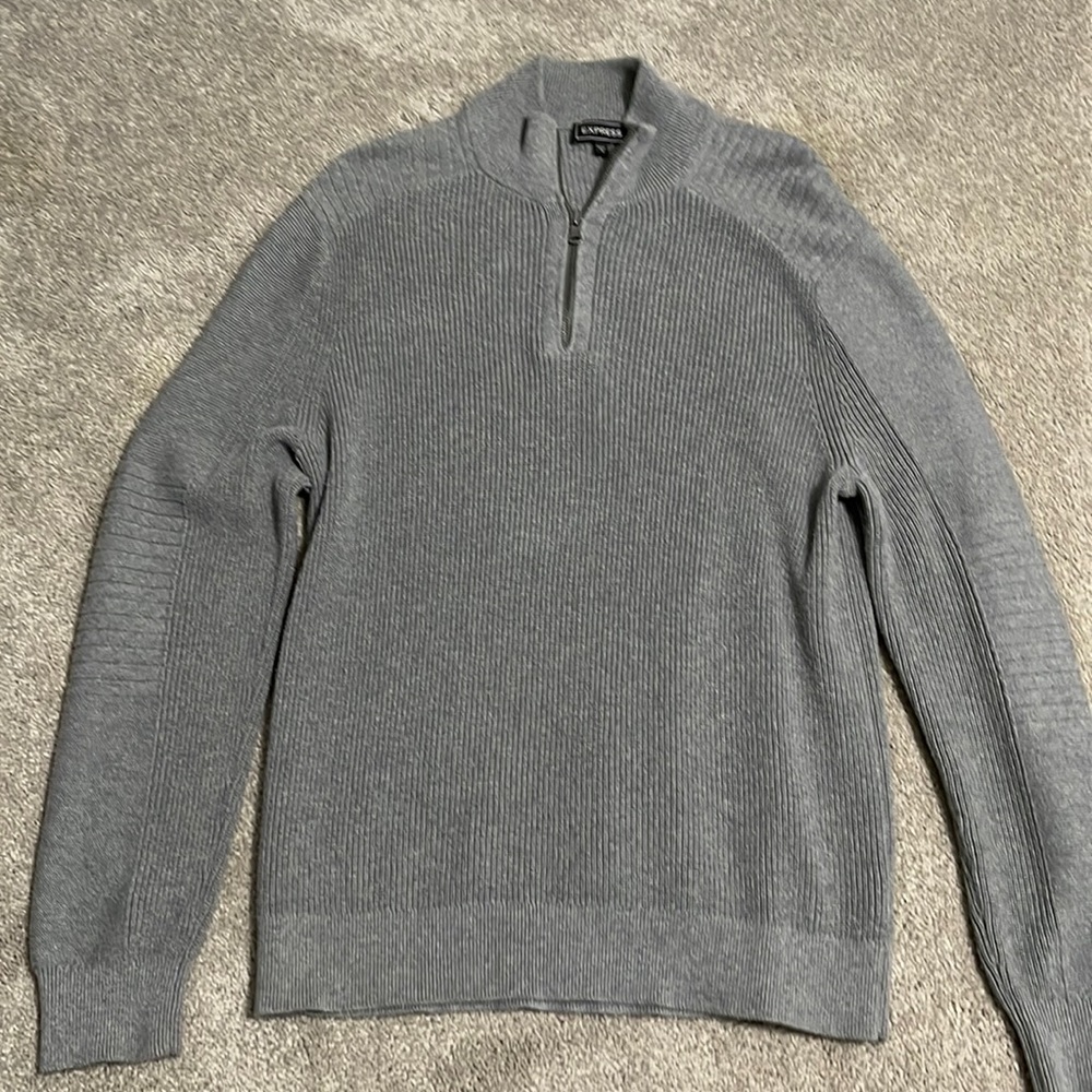 Express Mens pull over 1/4 zip sweater